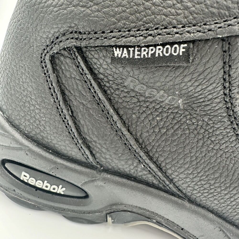 NEW Reebok Tiahawk RB4555 Men 12 M Waterproof Work Boots Black Leather Steel Toe - Picture 4 of 6